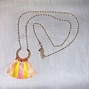 Long Tassel Pendant Necklace